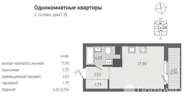 Цена продажи квартиры, Копище, ул. Николая Камова, д. 1