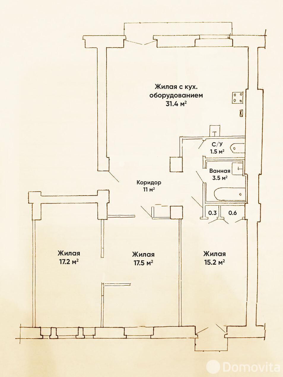 Продажа 3-комнатной квартиры в Минске, ул. Пономарева, д. 5, 129900 USD, код: 1105479 - фото 2