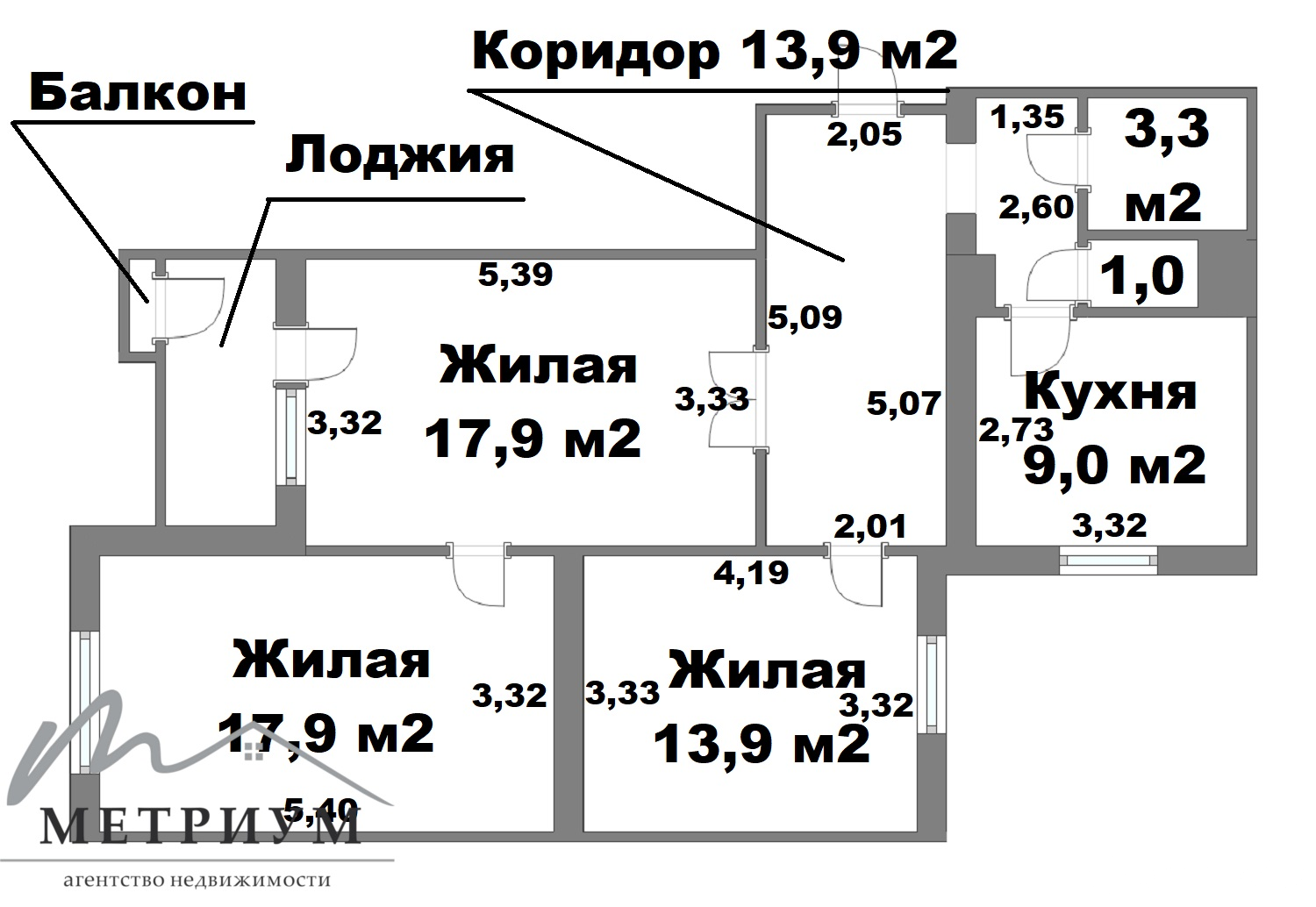 Продажа 3-комнатной квартиры в Минске, ул. Солтыса, д. 34, 82900 USD, код: 999033 - фото 1