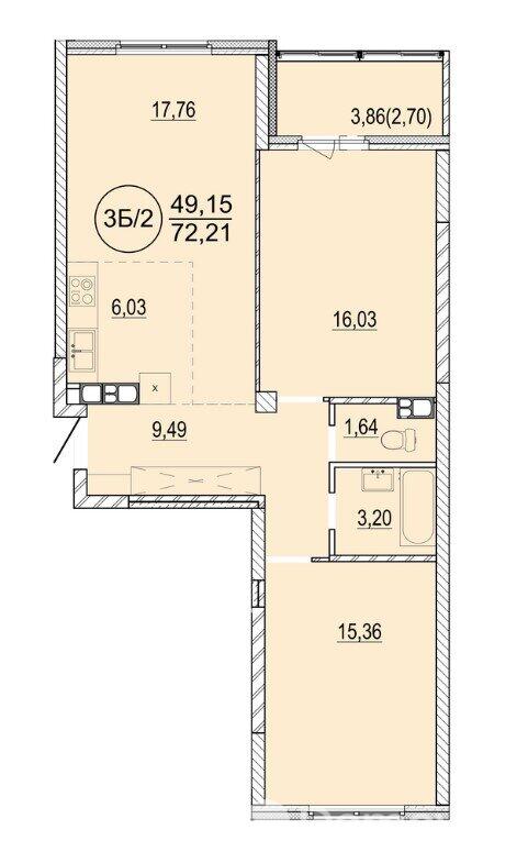 Продажа 3-комнатной квартиры в Минске, ул. Разинская, д. 4, 90263 USD, код: 978423 - фото 2