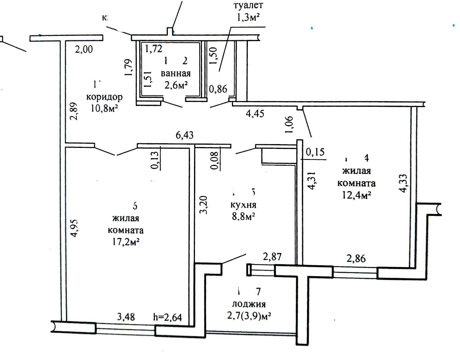 квартира, Лида, ул. Машерова, д. 9, стоимость продажи 113 923 р.