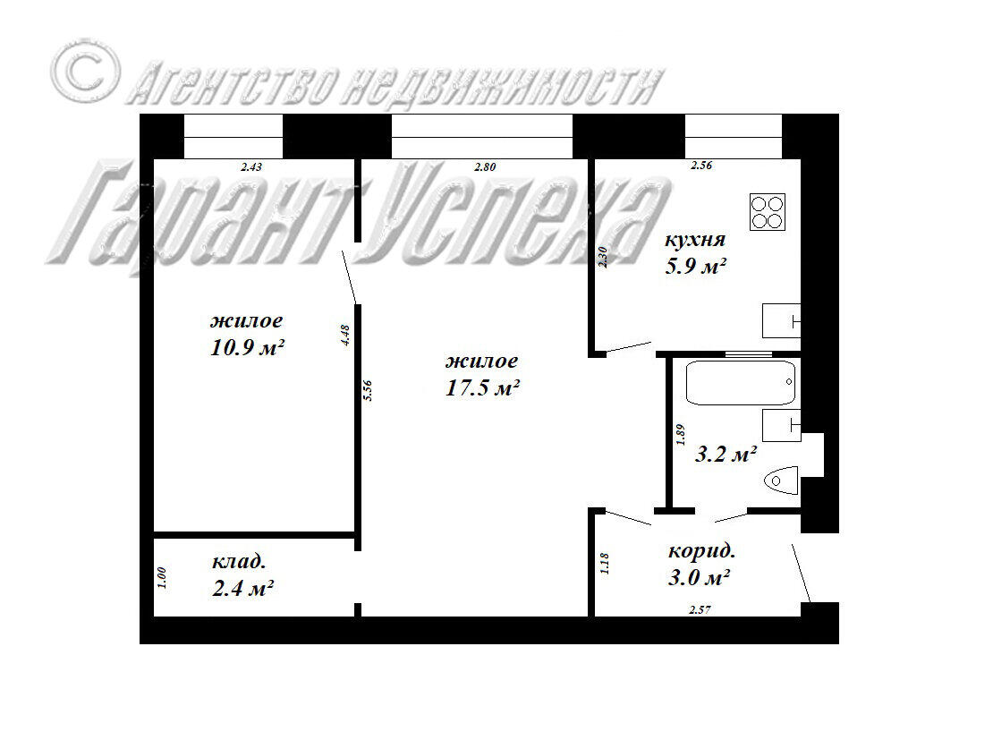 Купить 2-комнатную квартиру в Бресте, ул. Гоголя, 53000 USD, код: 927361 - фото 1