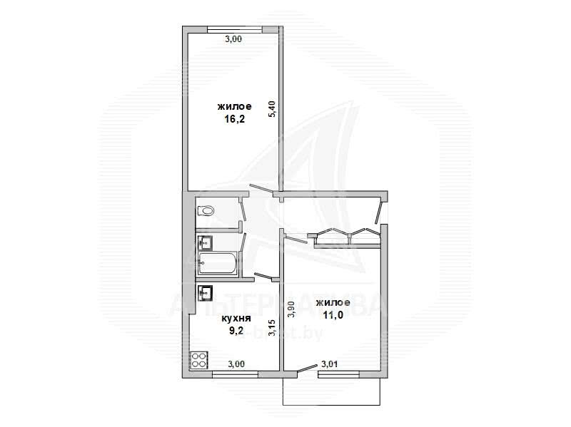 Купить 2-комнатную квартиру в Жабинке, , 19600 USD, код: 1022868 - фото 4