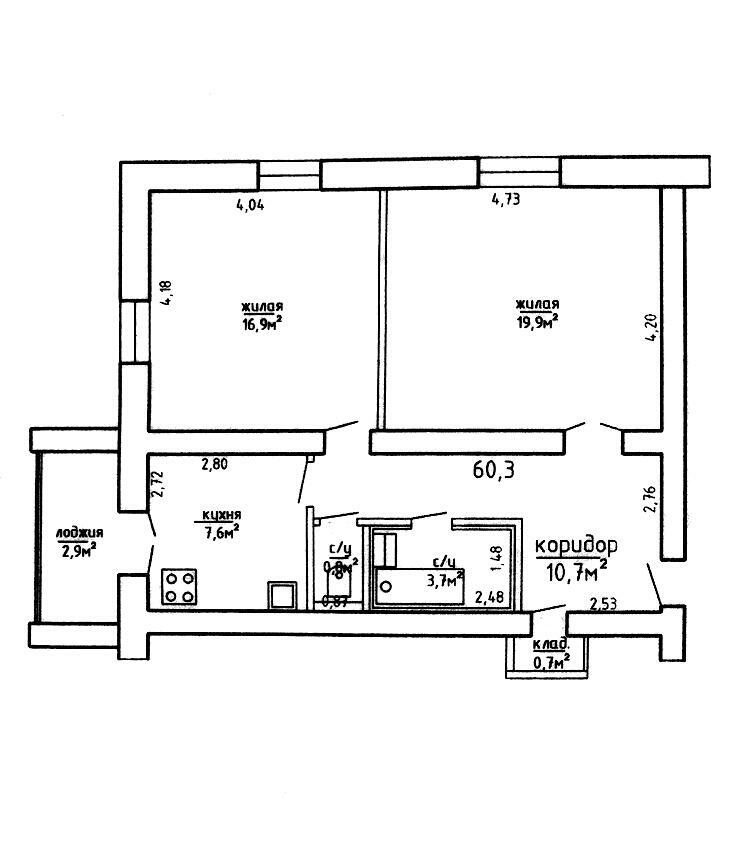 Продажа 2-комнатной квартиры в Жодино, пер. Молодёжный, д. 6, 45000 USD, код: 1022281 - фото 3