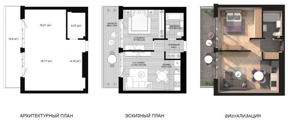 Купить 1-комнатную квартиру в Минске, пр-т Мира, д. 16/39, 53900 EUR, код: 1007742 - фото 3