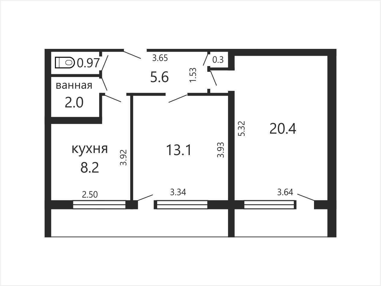 квартира, Минск, ул. Калиновского, д. 99, стоимость продажи 233 265 р.