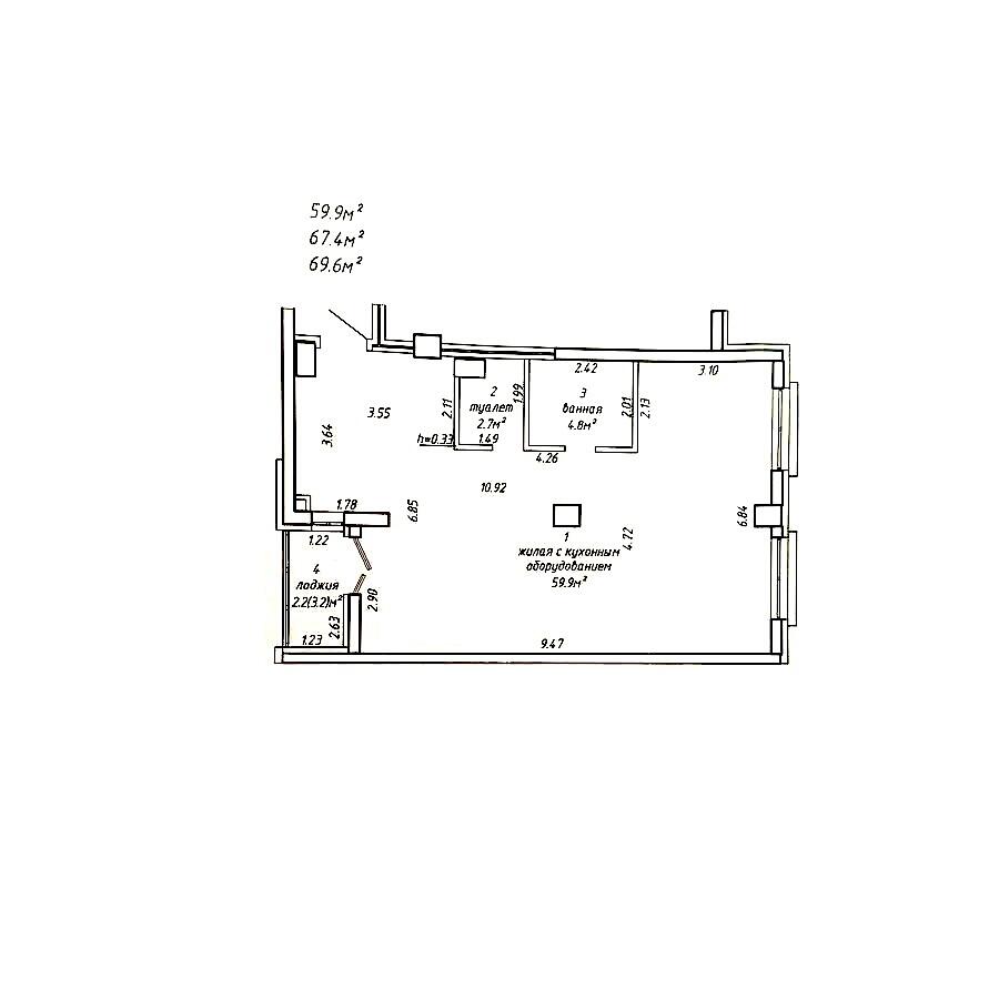 Продажа 2-комнатной квартиры в Минске, ул. Макаенка, д. 12Б, 159900 USD, код: 1091229 - фото 2