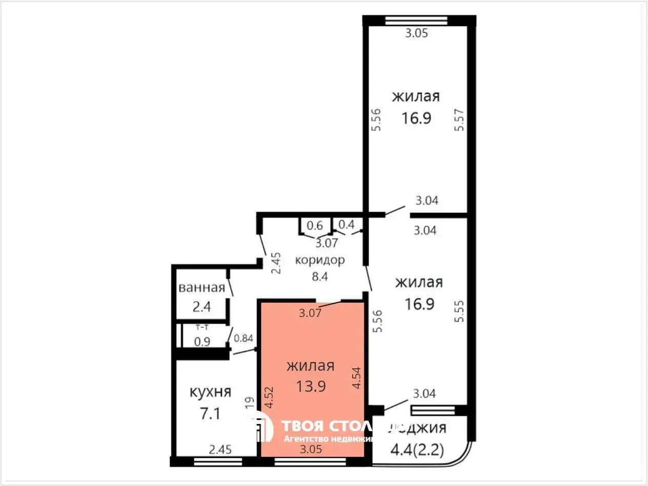 Продажа комнаты в Минске, ул. Герасименко, д. 41, цена 24900 USD, код 7463 - фото 2