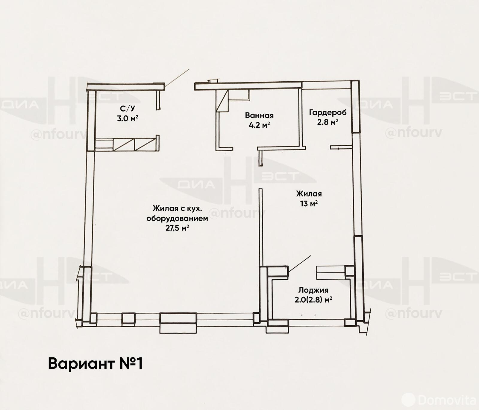 Купить 2-комнатную квартиру в Минске, ул. Цвирко, д. 80, 97900 USD, код: 1063312 - фото 3