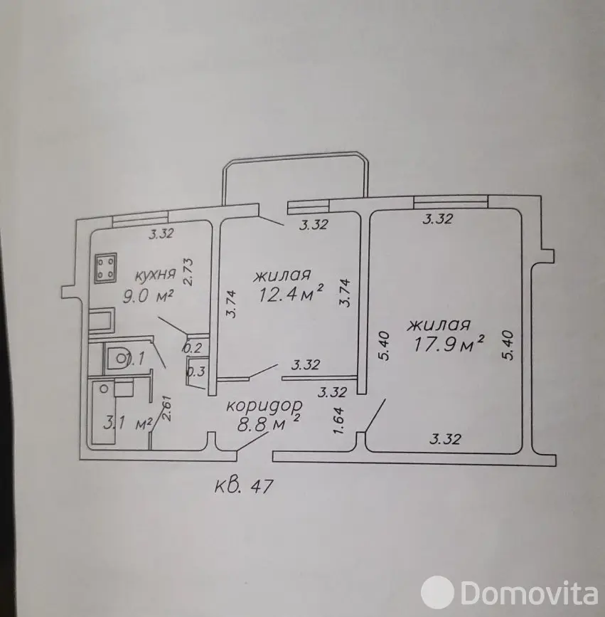 Снять 2-комнатную квартиру в Минске, ул. Лобанка, д. 50, 550USD, код 149873 - фото 17