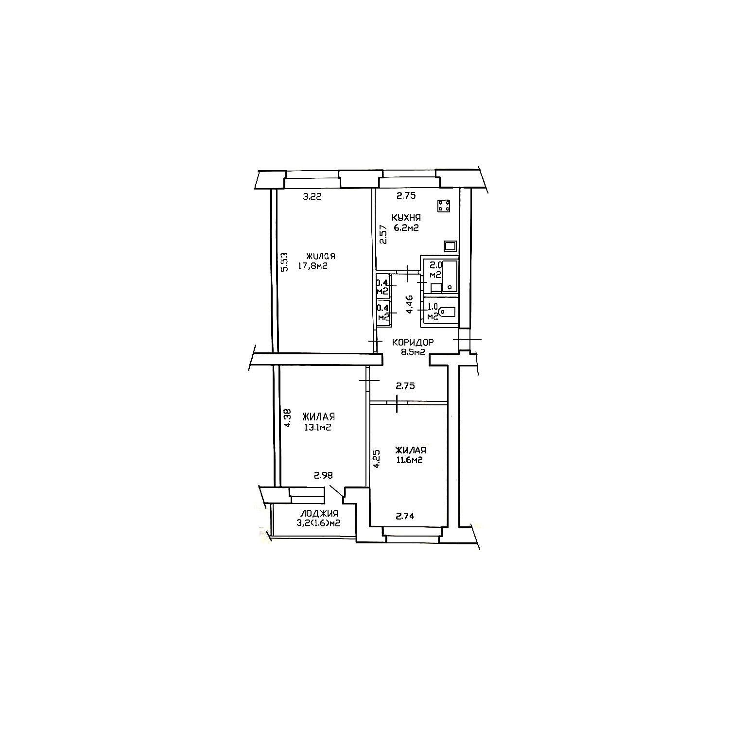 Продажа 3-комнатной квартиры в Минске, пр-т Рокоссовского, д. 150, 69900 USD, код: 1033309 - фото 2