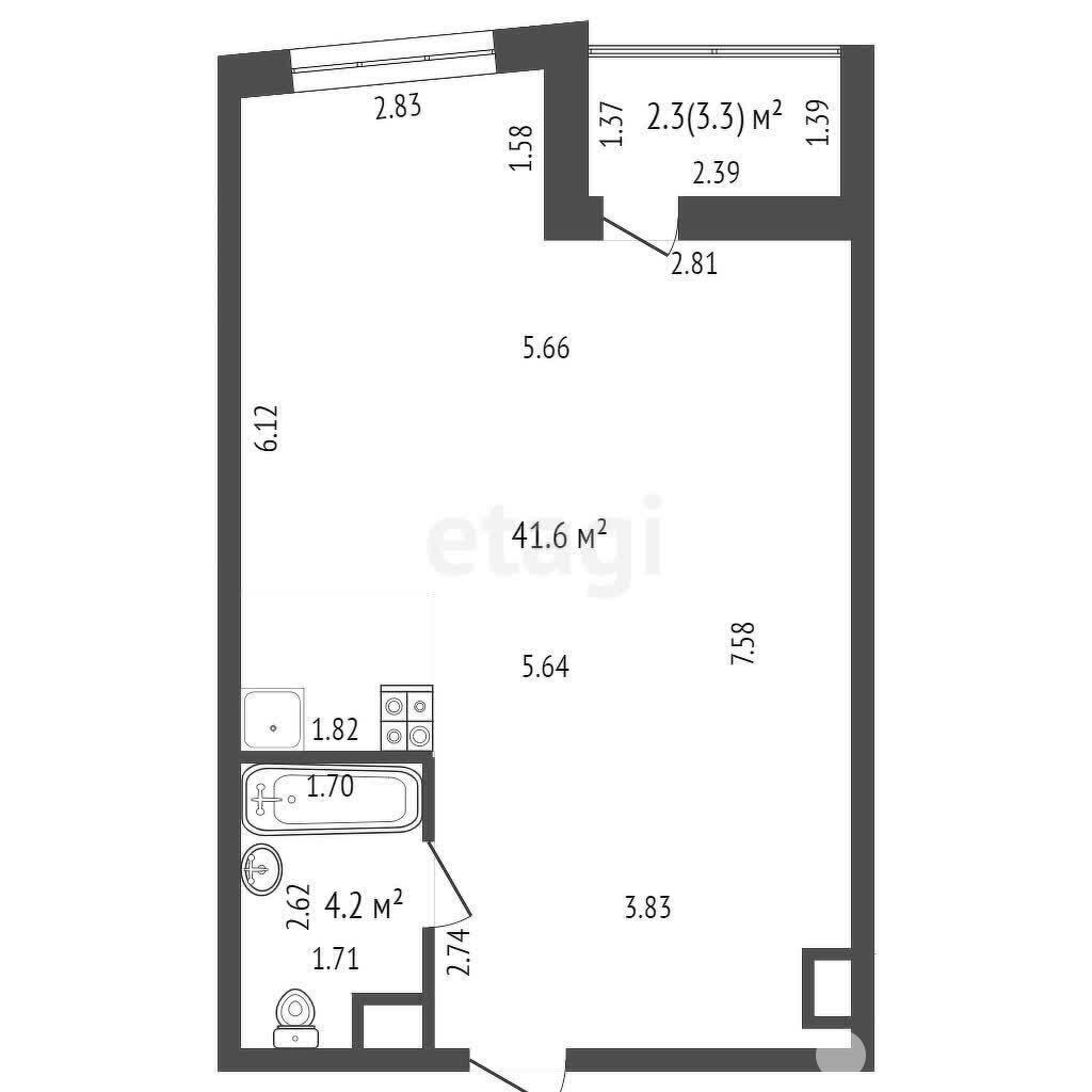 Купить 2-комнатную квартиру в Минске, ул. Жореса Алфёрова, д. 16, 99900 USD, код: 1090164 - фото 2