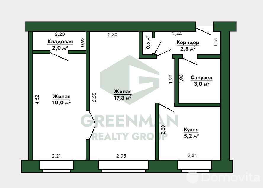 Купить 2-комнатную квартиру в Минске, пер. Рабочий, д. 4, 65000 USD, код: 1054641 - фото 2