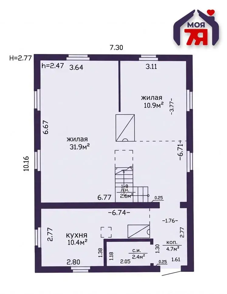 купить коттедж, Лешница, ул. Центральная