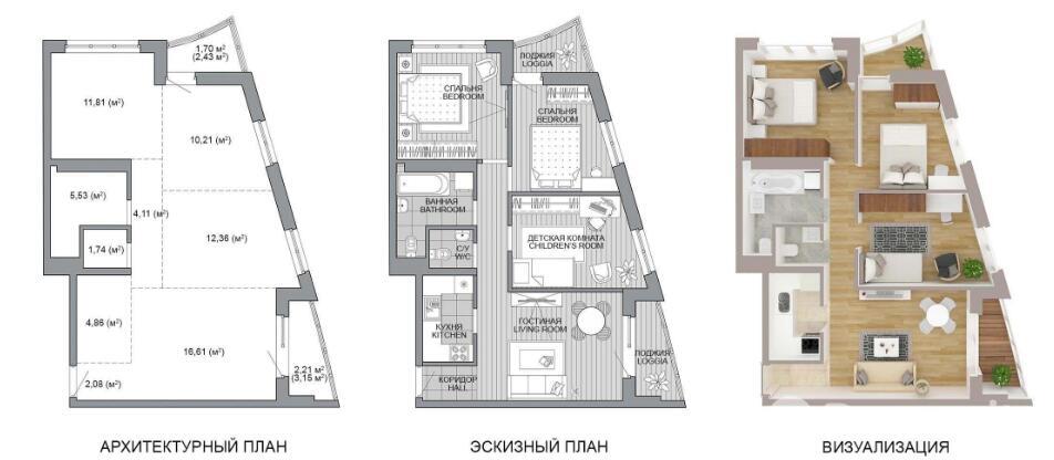 Продажа 4-комнатной квартиры в Минске, ул. Игоря Лученка, д. 12/4, 88800 EUR, код: 1002494 - фото 3