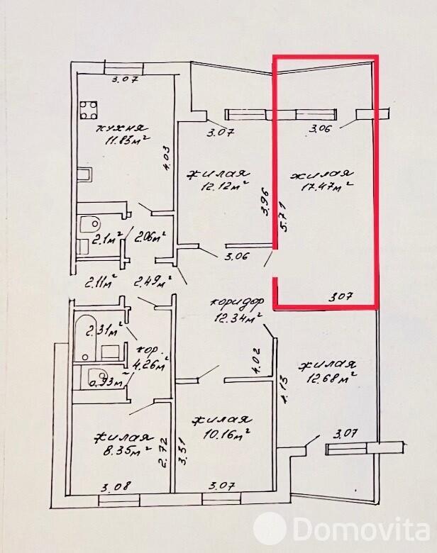 комната, Минск, ул. Михася Лынькова, д. 7, стоимость продажи 81 446 р.