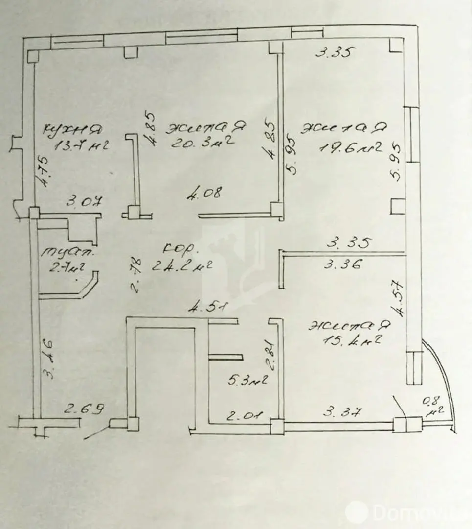 Снять 3-комнатную квартиру в Минске, ул. Бурдейного, д. 14, 1380BYN, код 151023 - фото 13