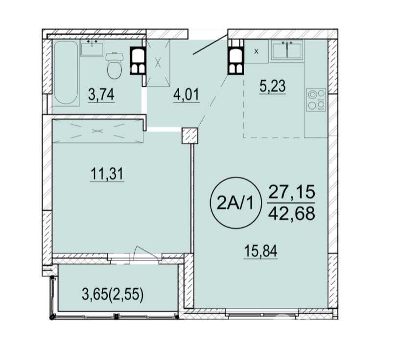 Продажа 2-комнатной квартиры в Минске, ул. Разинская, д. 4, 64020 USD, код: 1032861 - фото 2