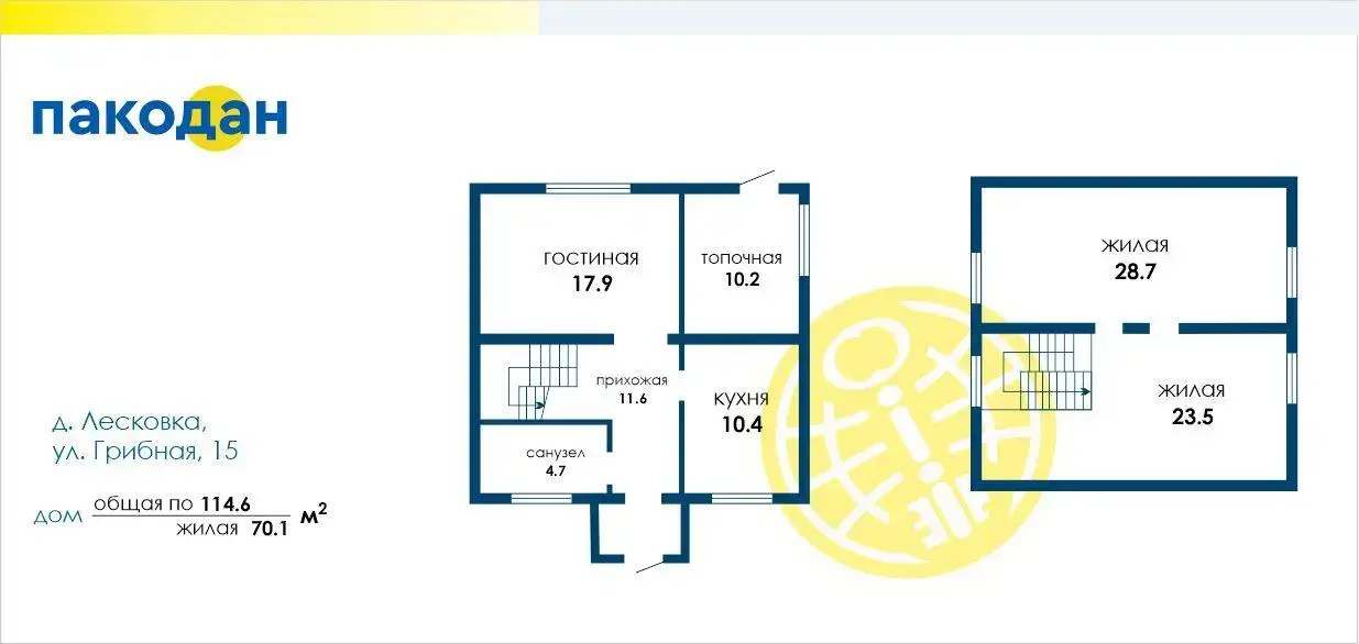 дом, Лесковка, ул. Грибная, д. 15 