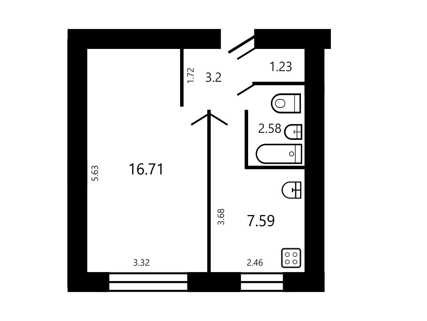 Купить 1-комнатную квартиру в Минске, ул. Полевая, д. 34, 54700 USD, код: 1017735 - фото 2