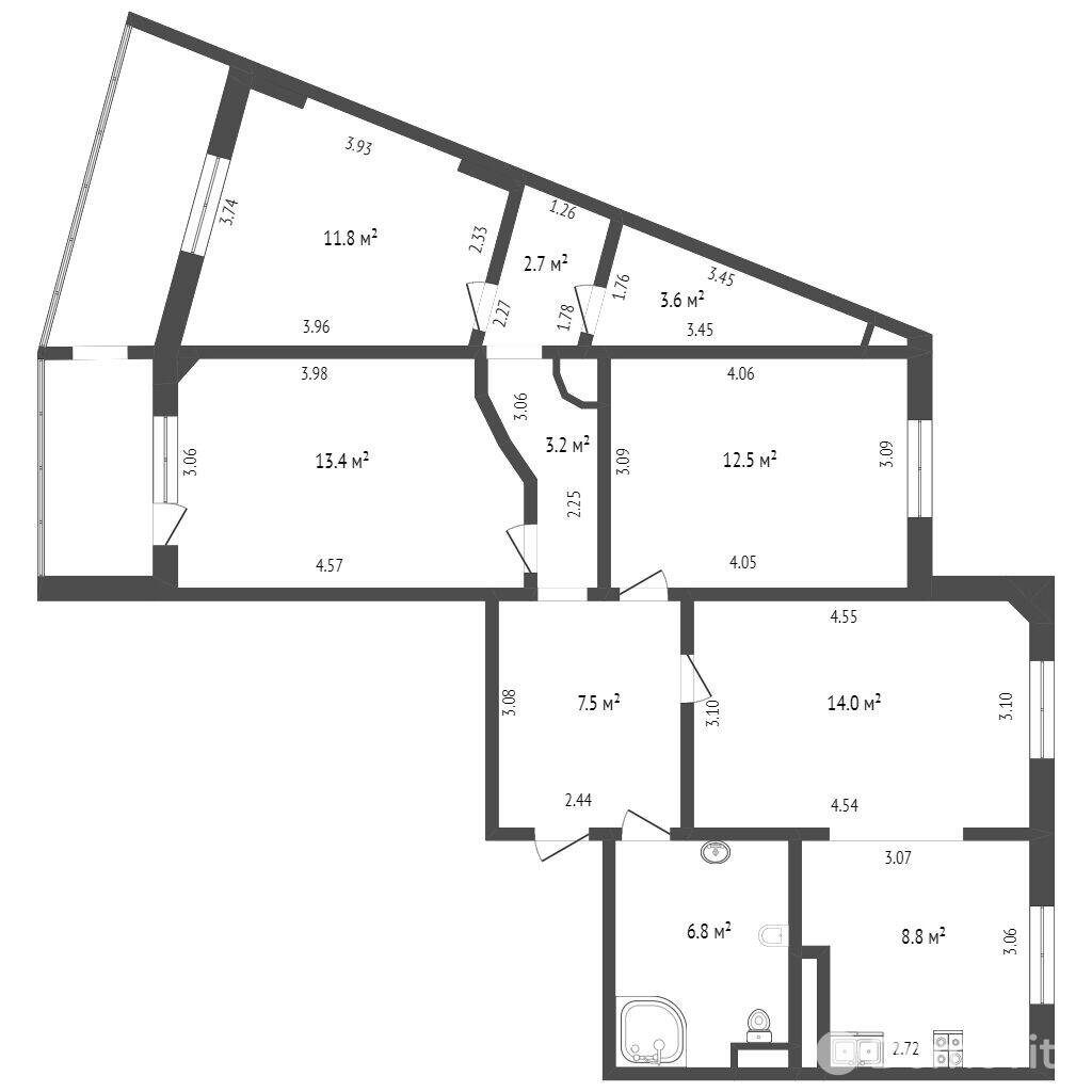 Продажа 4-комнатной квартиры в Минске, ул. Жуковского, д. 29, 165000 USD, код: 919690 - фото 3