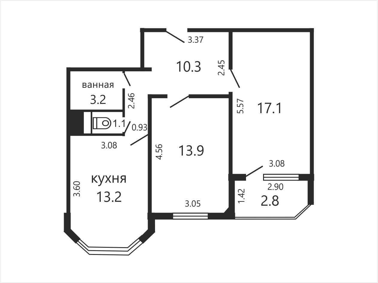Продажа 2-комнатной квартиры в Минске, ул. Наполеона Орды, д. 23, 89000 USD, код: 1014169 - фото 2