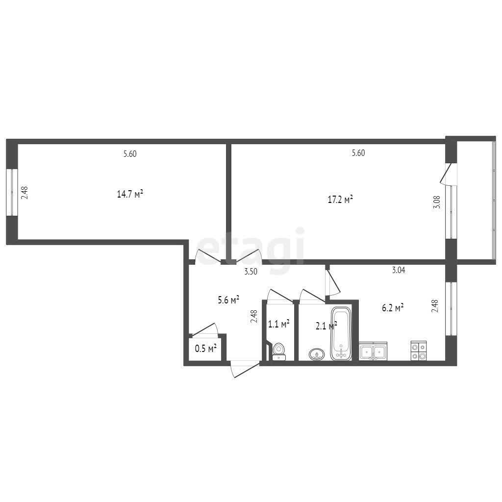 Продажа 2-комнатной квартиры в Минске, пр-т Рокоссовского, д. 129, 69990 USD, код: 1065077 - фото 3