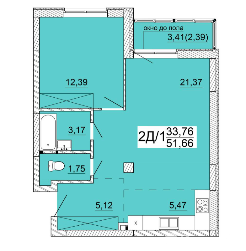 Купить 2-комнатную квартиру в Минске, ул. Кузьмы Минина, д. 2, 74060 USD, код: 990151 - фото 5