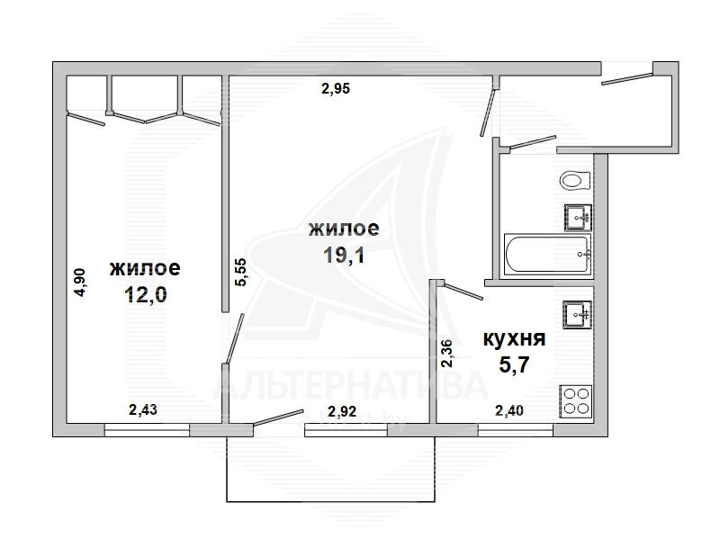 Продажа 2-комнатной квартиры в Бресте, пр-т Машерова, 39900 USD, код: 1007102 - фото 2