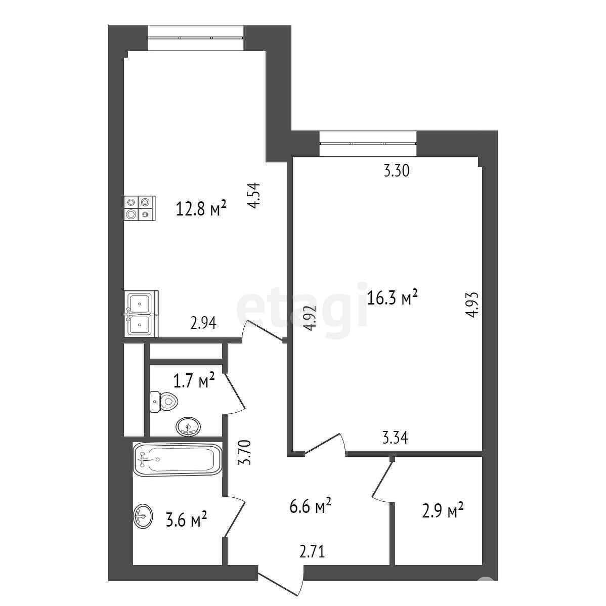 Купить 1-комнатную квартиру в Минске, ул. Притыцкого, д. 91, 73900 USD, код: 1028327 - фото 4