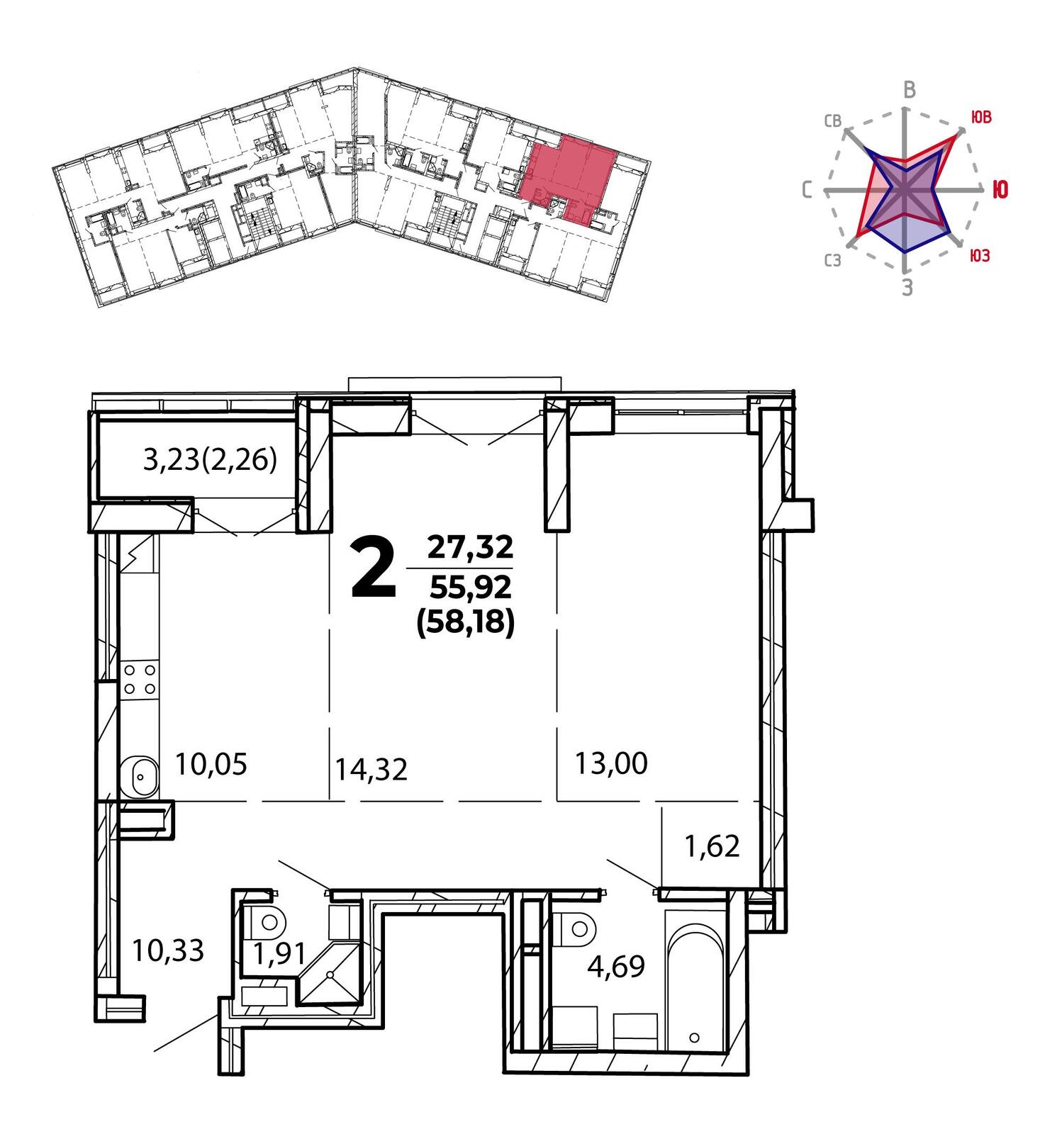 Купить 2-комнатную квартиру в Минске, ул. Кропоткина, д. 63, 101815 USD, код: 1100902 - фото 2