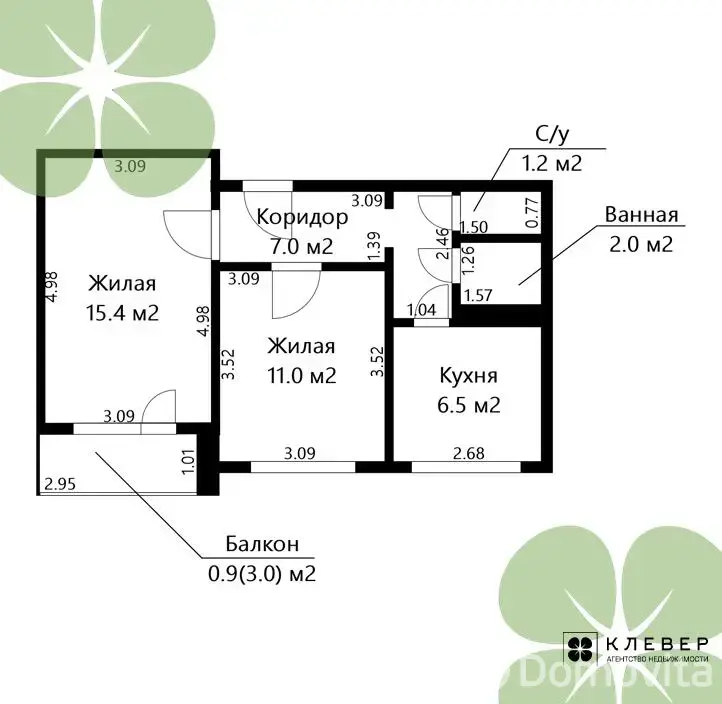 Стоимость продажи комнаты, Минск, ул. Казинца, д. 39