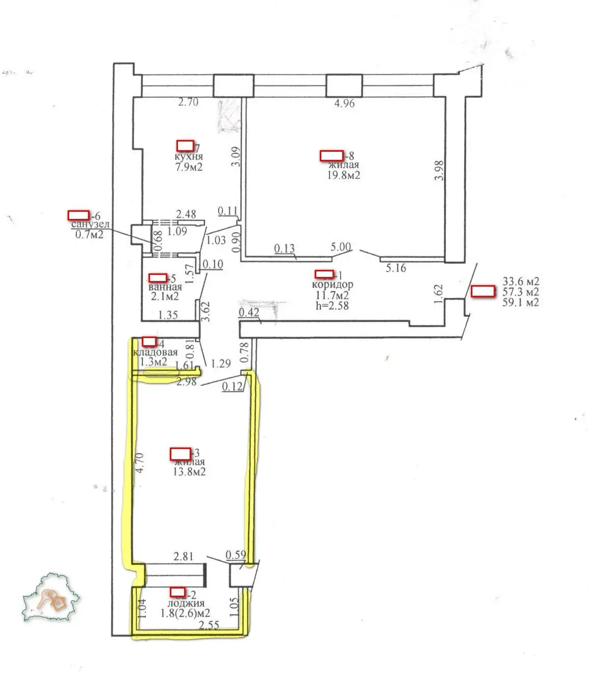 Купить комнату в Гомеле, ул. Советская, д. 119, цена 31570 BYN, код 7767 - фото 1