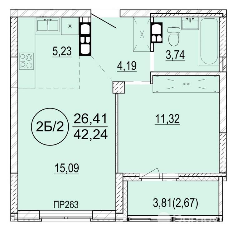 Продажа 2-комнатной квартиры в Минске, ул. Грушевская, д. 21, 64413 USD, код: 1001439 - фото 2