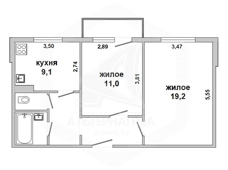 Продажа 2-комнатной квартиры в Домачево, , 15500 USD, код: 699049 - фото 1