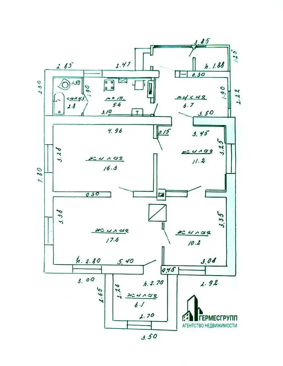 коттедж, Лида, ул. Киевская, стоимость продажи 118 881 р.