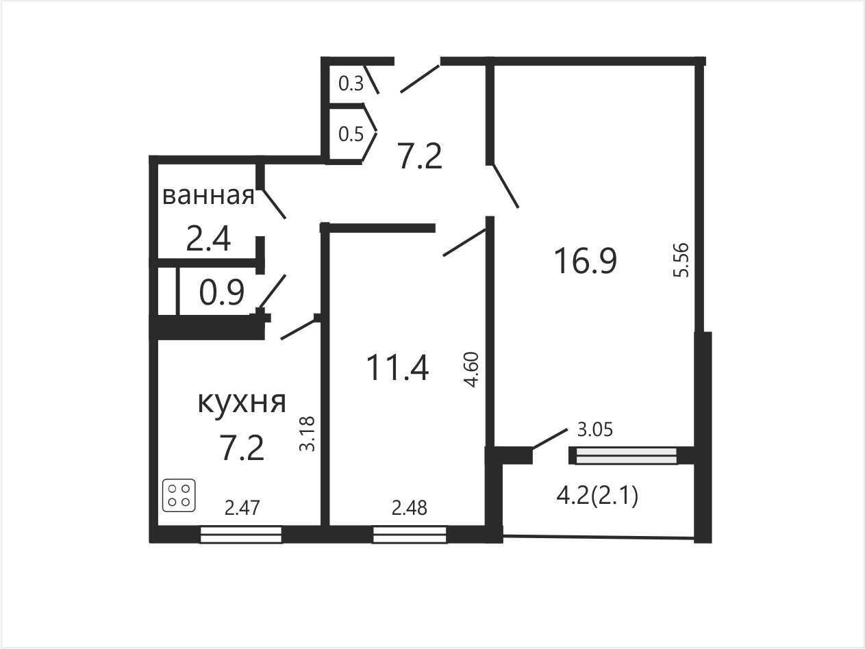 квартира, Минск, ул. Плеханова, д. 71 на ст. метро Партизанская