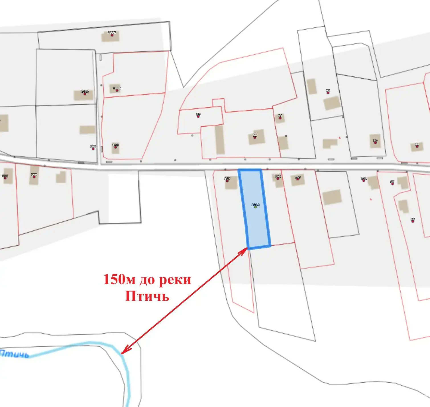 Стоимость продажи участка, Бахаровичи, ул. Центральная