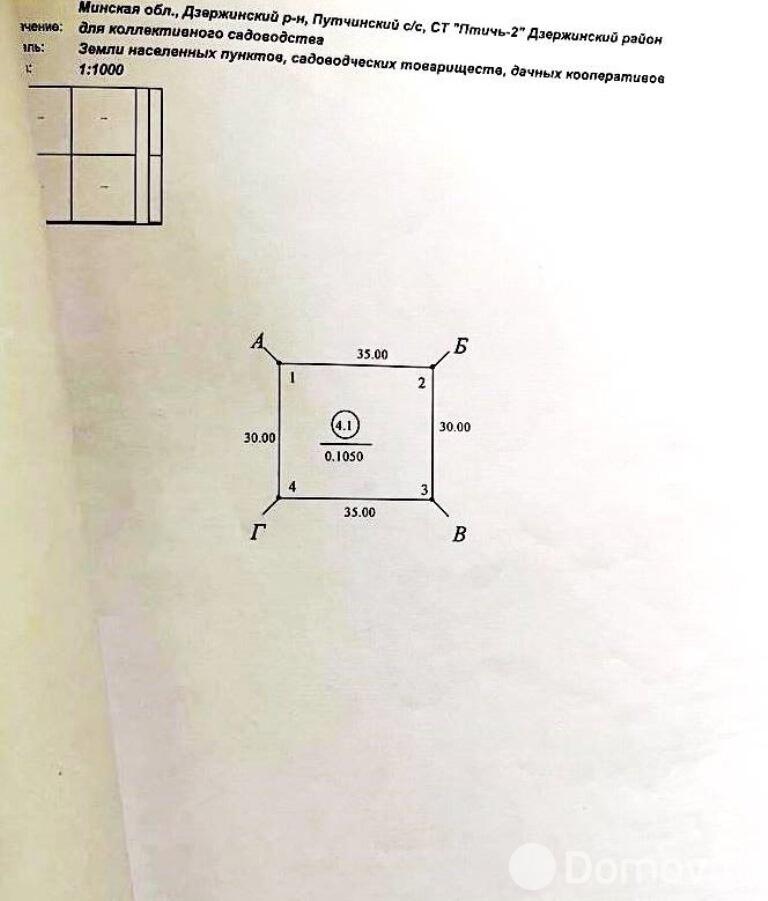 Цена продажи участка, Птичь-2, 