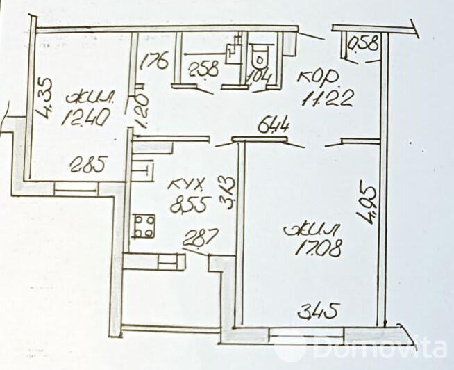 квартира, Бобруйск, ул. Михася Лынькова, д. 75, стоимость продажи 102 560 р.