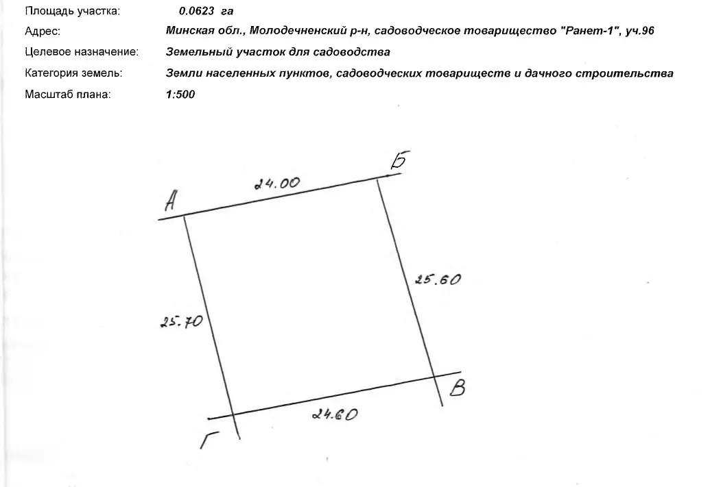 участок, РАНЕТ-1, 