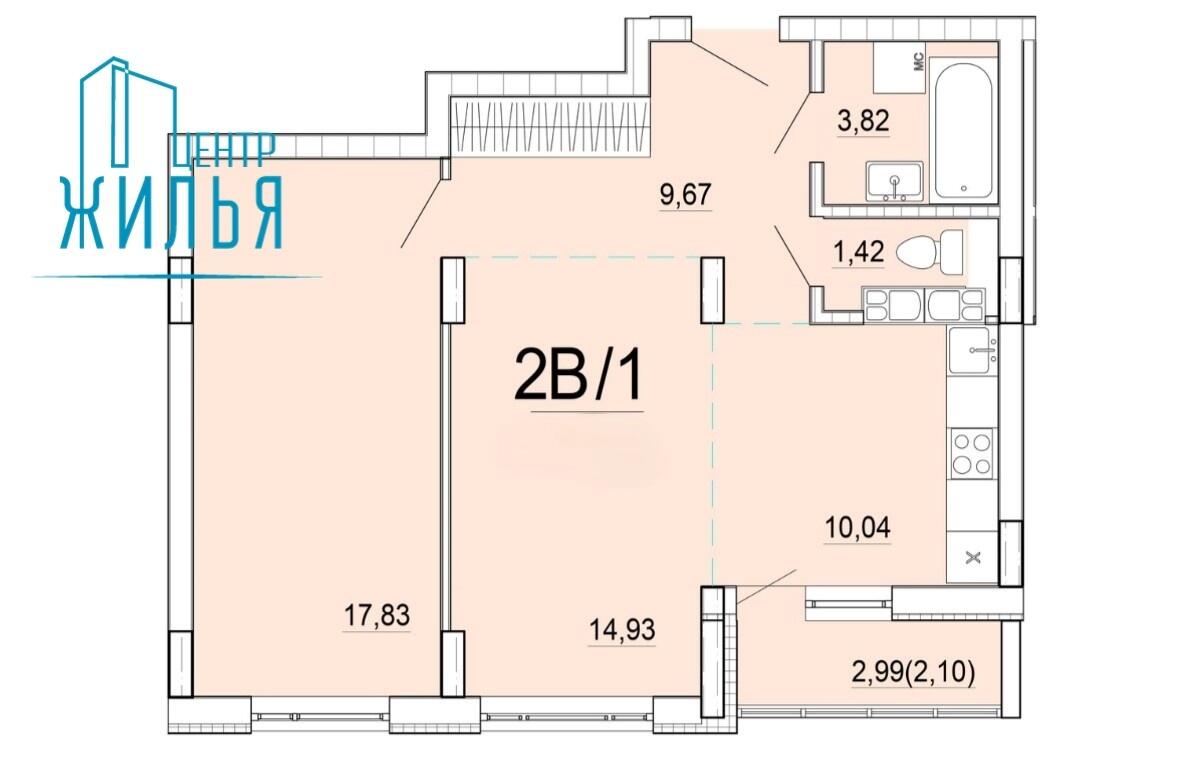 Купить 2-комнатную квартиру в Гродно, ул. Советских Пограничников, д. 57, 50935 USD, код: 1063585 - фото 6