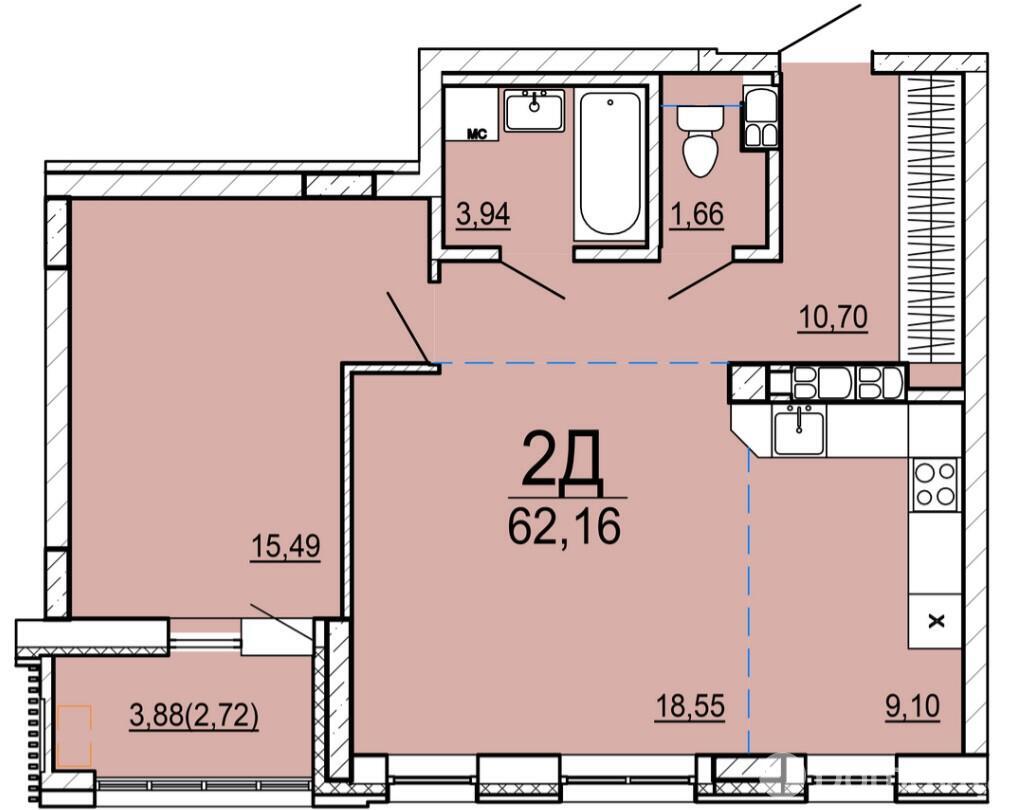 Стоимость продажи квартиры, Минск, ул. Нововиленская, д. 63