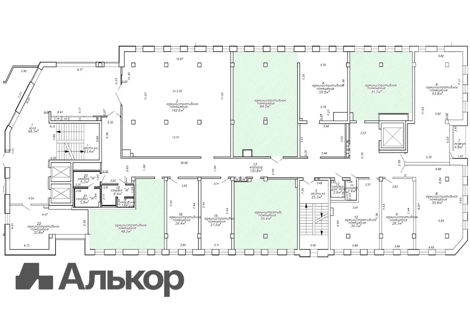 Снять офис на ул. Янки Лучины, д. 5 в Минске, 463USD, код 13976 - фото 8