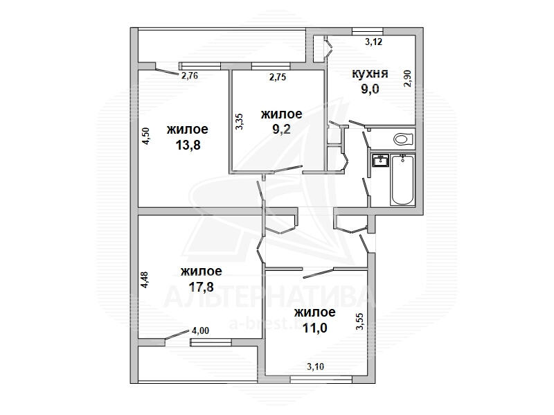 Купить 4-комнатную квартиру в Ореховском, , 10900 USD, код: 1115629 - фото 1