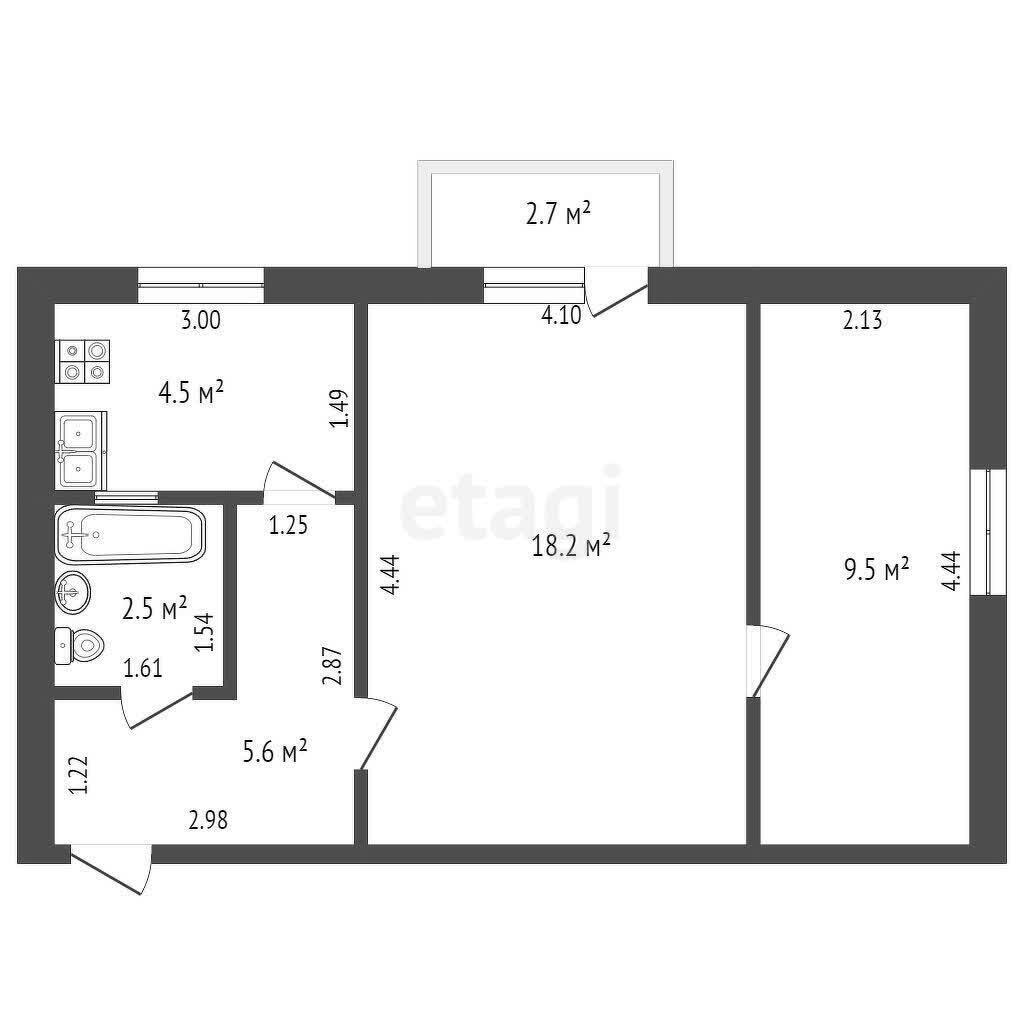 квартира, Минск, ул. Запорожская, д. 40, стоимость продажи 170 035 р.