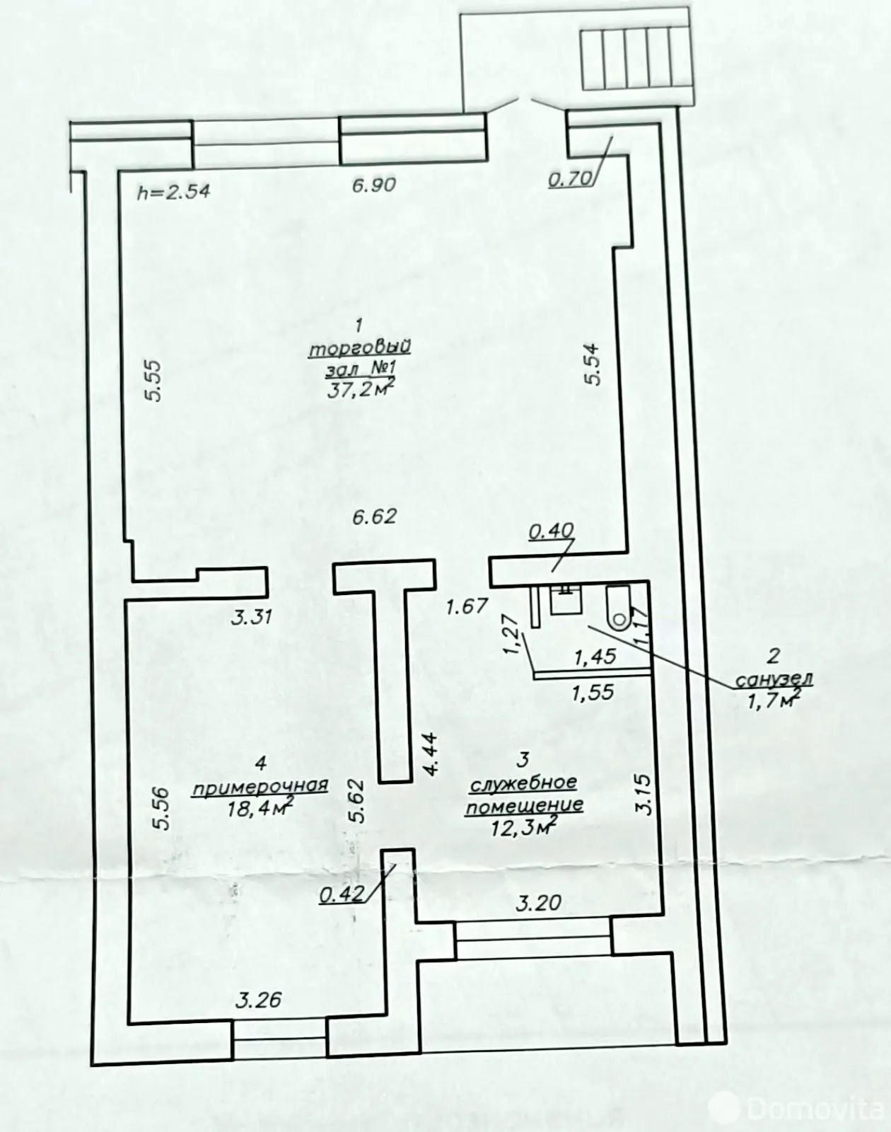 Стоимость продажи офиса, Жлобин, м-н 1-й, д. 8