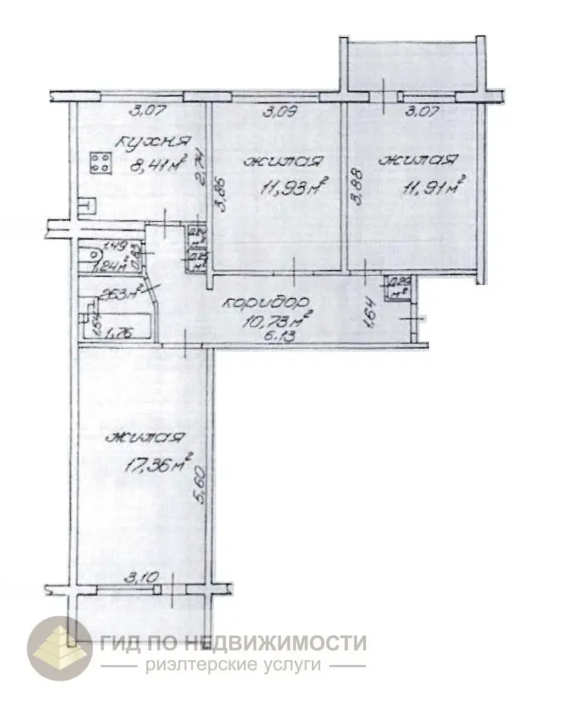 Купить 3-комнатную квартиру в Гомеле, ул. Свиридова, д. 27, 49500 USD, код: 1131544 - фото 2