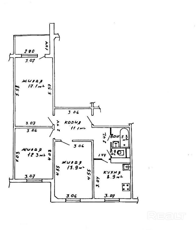 Купить 3-комнатную квартиру в Минске, ул. Слободская, д. 167, 100800 USD, код: 1117937 - фото 4