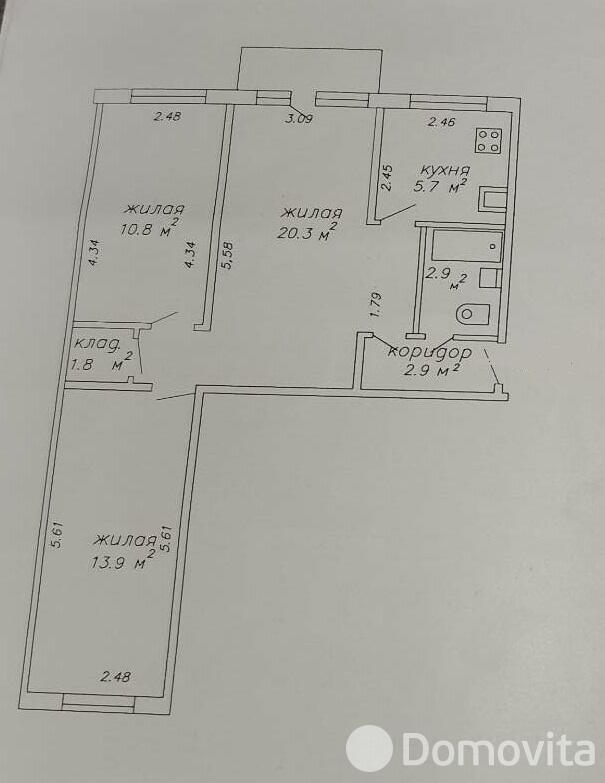 квартира, Минск, ул. Одоевского, д. 73, стоимость продажи 280 571 р.